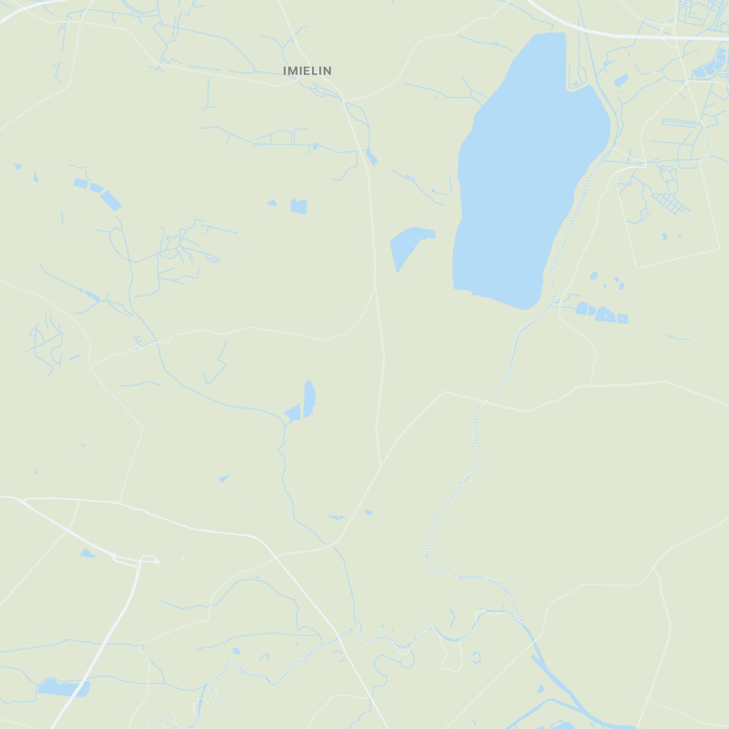 Mapa najbliższej okolicy osiedla Palkowe Zacisze ze Zbiornikiem Dziećkowice